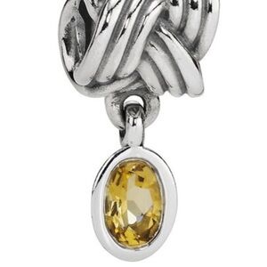 Pandora Sterling Silver & Bear Quartz Rope Charm